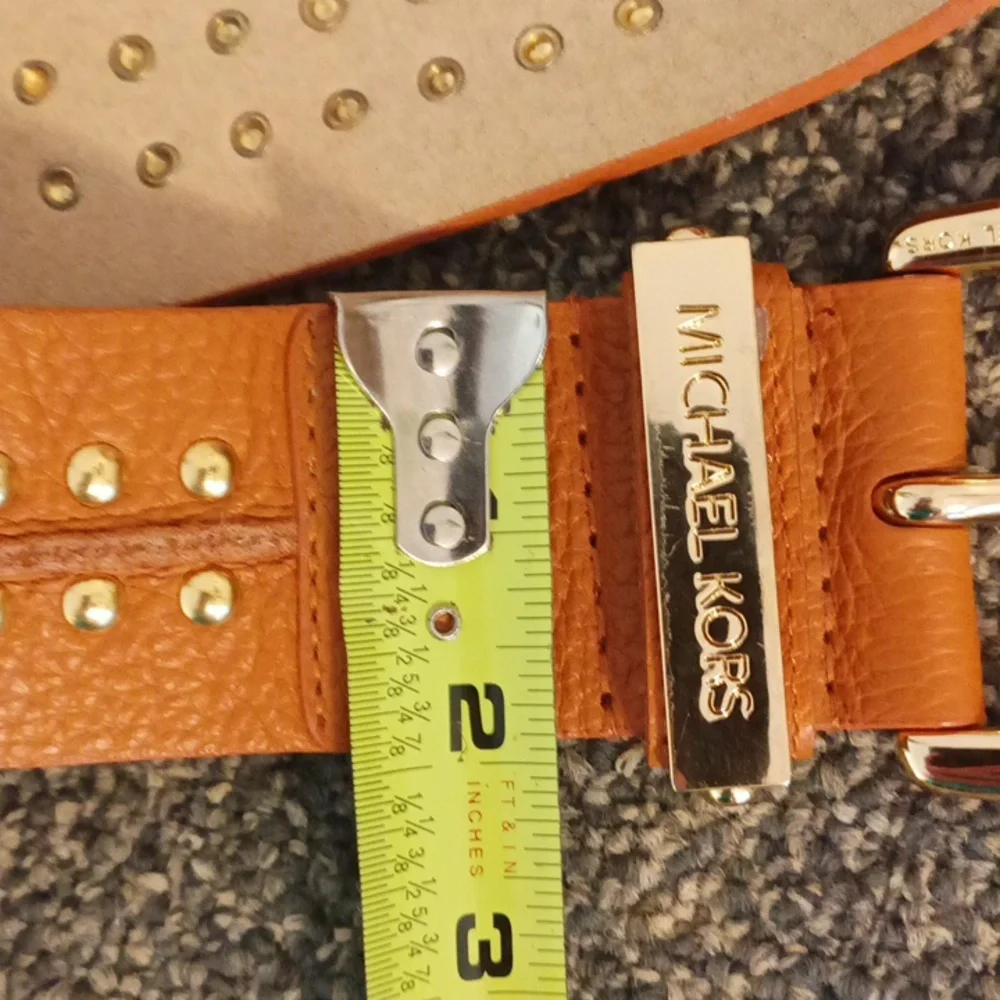 Michael Kors tan gold studded women's belt size L